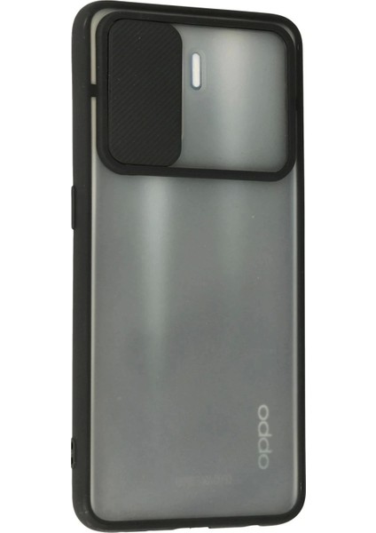 Newface Oppo Reno 5 Lite Kılıf Palm Buzlu Kamera Sürgülü Silikon - Siyah modelleri