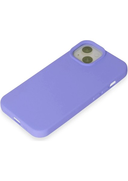 Newface iPhone 15 Kılıf Nano Içi Kadife Silikon - Lila fırsatları