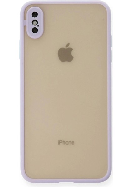 Newface iPhone Xs Max Kılıf Montreal Silikon Kapak - Mor