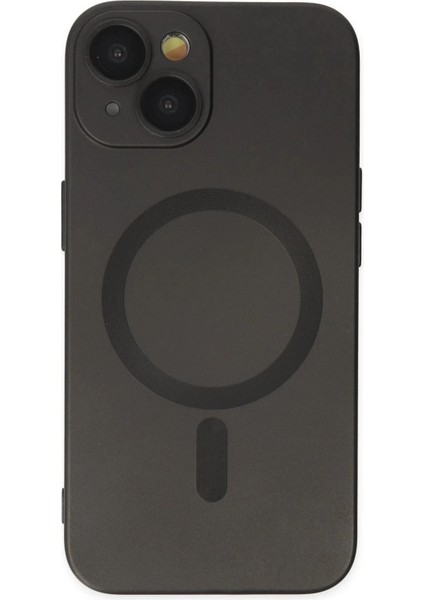 Newface iPhone 14 Plus Kılıf Moshi Lens Magneticsafe Silikon - Siyah