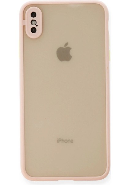 Newface iPhone Xs Max Kılıf Montreal Silikon Kapak - Pembe