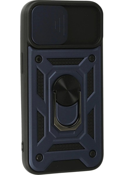 Newface iPhone 15 Kılıf Pars Lens Yüzüklü Silikon - Lacivert fiyatları