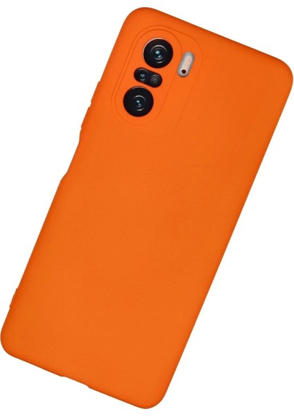 Newface Xiaomi Poco F3 Kılıf Nano Içi Kadife Silikon - Turuncu modelleri