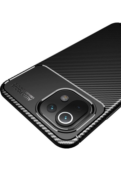 Newface Xiaomi Mi 11 Lite Kılıf Auto Focus Karbon Kapak - Siyah modelleri