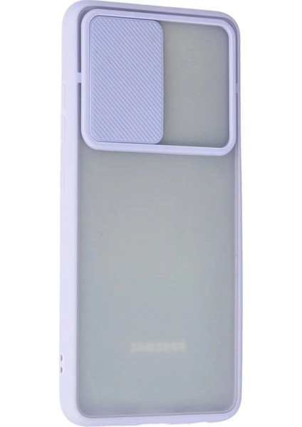 Newface Samsung Galaxy A72 Kılıf Palm Buzlu Kamera Sürgülü Silikon - Lila modelleri