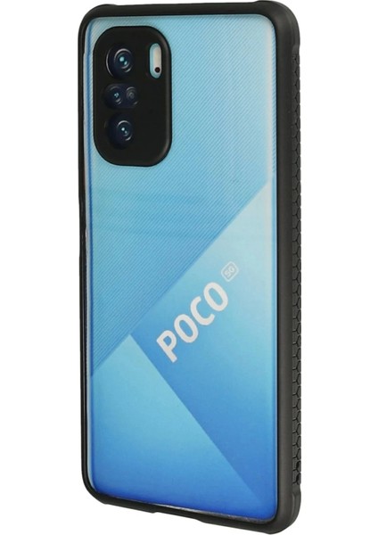 Newface Xiaomi Poco F3 Kılıf Miami Şeffaf Silikon - Siyah modelleri