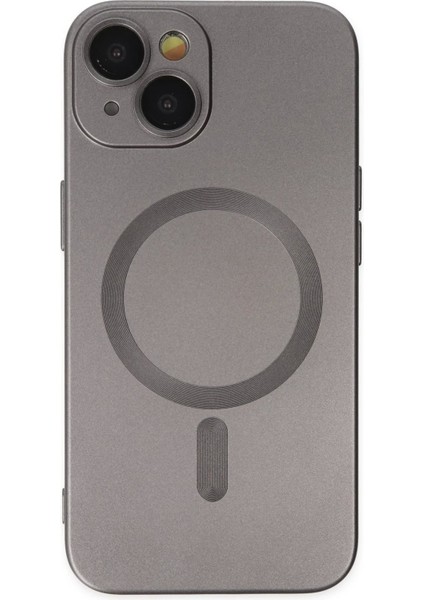 Newface iPhone 14 Plus Kılıf Moshi Lens Magneticsafe Silikon - Füme