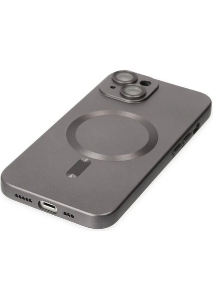 Newface iPhone 14 Plus Kılıf Moshi Lens Magneticsafe Silikon - Füme indirimleri