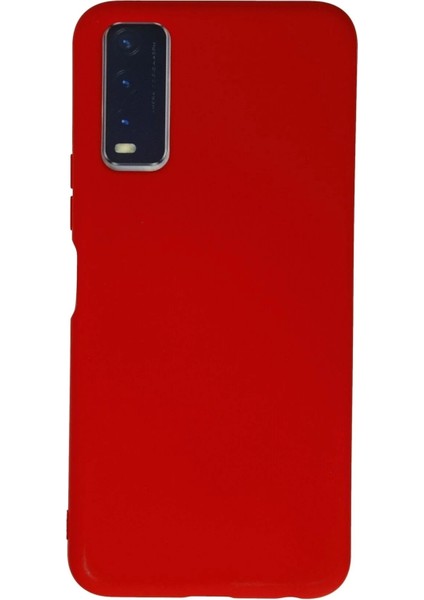 Newface Vivo Y11S Kılıf Nano Içi Kadife Silikon - Kırmızı