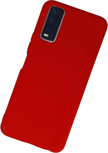 Newface Vivo Y11S Kılıf Nano Içi Kadife Silikon - Kırmızı modelleri
