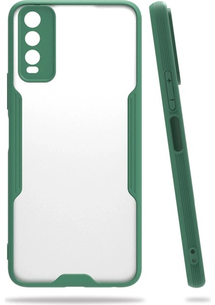 Newface Vivo Y11S Kılıf Platin Silikon - Yeşil