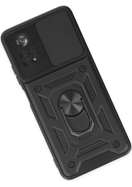 Newface Xiaomi Poco X4 Pro 5g Kılıf Pars Lens Yüzüklü Silikon - Siyah modelleri