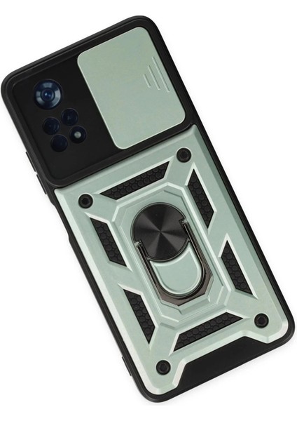 Newface Xiaomi Poco X4 Pro 5g Kılıf Pars Lens Yüzüklü Silikon - Yeşil modelleri