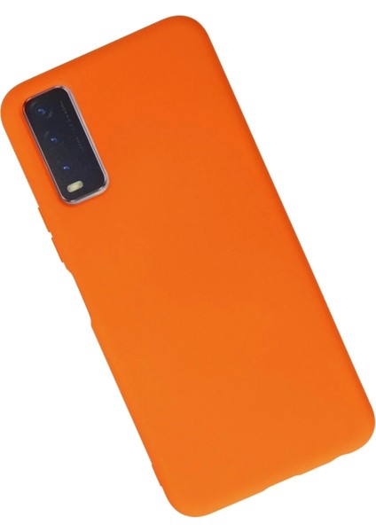 Newface Vivo Y11S Kılıf Nano Içi Kadife Silikon - Turuncu modelleri