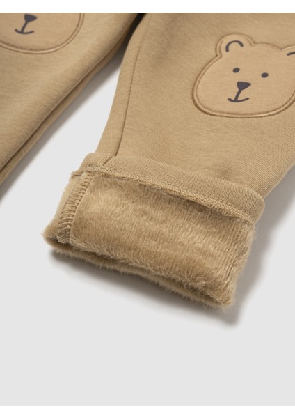 Bebek Kahverengi Brannan Bear Grafikli Pull-On Fleece Eşofman Altı fiyatları