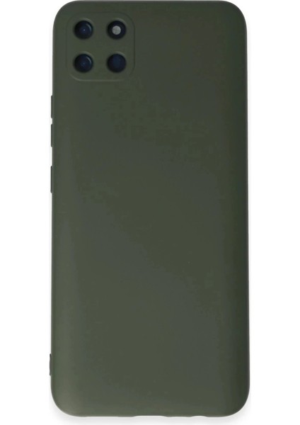 Newface Realme C11 Kılıf Nano Içi Kadife Silikon - Koyu Yeşil