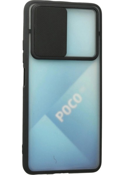 Newface Xiaomi Poco F3 Kılıf Palm Buzlu Kamera Sürgülü Silikon - Siyah modelleri