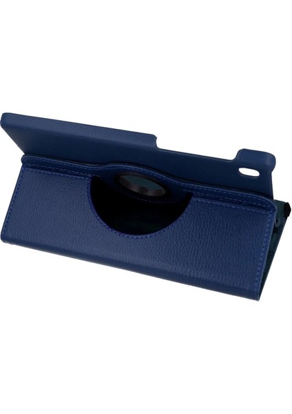 Newface Samsung Galaxy T220 Tab A7 Lite 8.7 Kılıf 360 Tablet Deri Kılıf - Lacivert