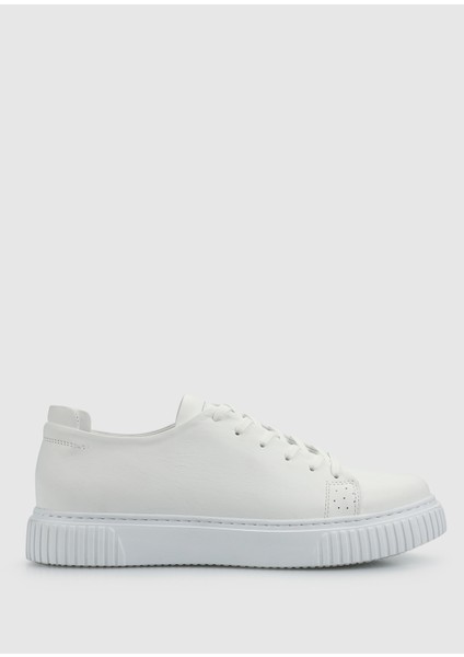 Beyaz Deri Erkek Sneaker