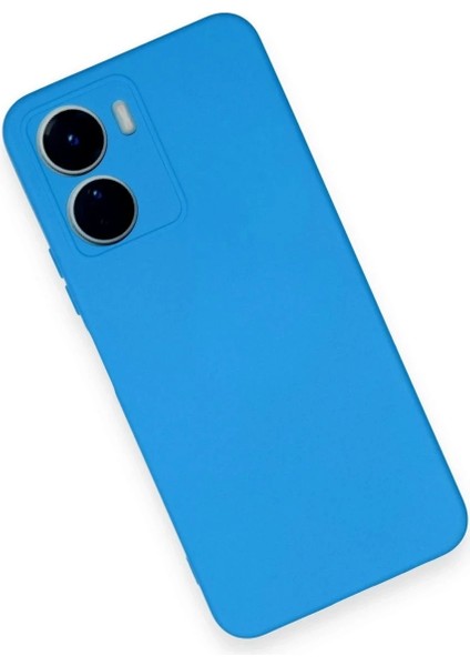Newface Vivo Y16 Kılıf Nano Içi Kadife Silikon - Mavi modelleri