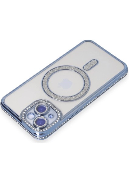 Newface iPhone 15 Kılıf Joke Simli Magneticsafe Kılıf - Mavi fiyatları