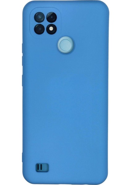 Newface Realme C21 Kılıf Nano Içi Kadife Silikon - Mavi