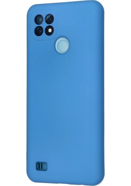 Newface Realme C21 Kılıf Nano Içi Kadife Silikon - Mavi modelleri