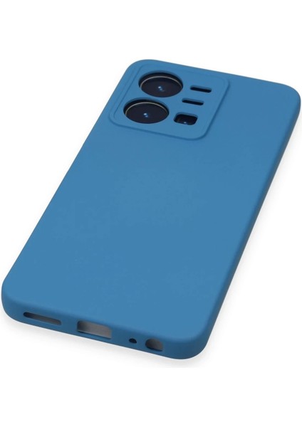 Newface Vivo Y35 Kılıf Nano Içi Kadife Silikon - Mavi indirimleri