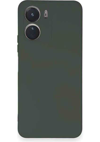 Newface Vivo Y16 Kılıf Nano Içi Kadife Silikon - Koyu Yeşil