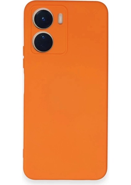 Newface Vivo Y16 Kılıf Nano Içi Kadife Silikon - Turuncu