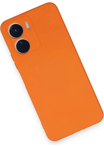 Newface Vivo Y16 Kılıf Nano Içi Kadife Silikon - Turuncu modelleri