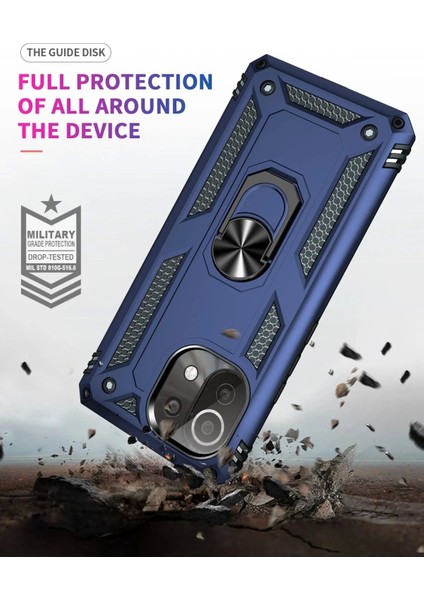 Newface Xiaomi Mi 11 Lite Kılıf Sofya Yüzüklü Silikon Kapak - Lacivert fırsatları