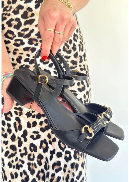 Lanina Siyah Cilt Topuklu Ayakkabı modelleri