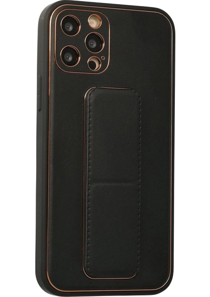 Newface iPhone 12 Pro Kılıf Coco Deri Standlı Kapak - Siyah fiyatları