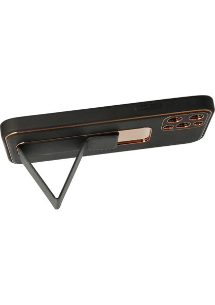 Newface iPhone 12 Pro Kılıf Coco Deri Standlı Kapak - Siyah modelleri