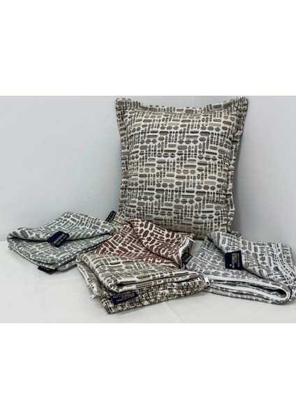 Nivemeshome Elyaf Dolgulu Kırlent 45X45 Lisa 03 Vizon