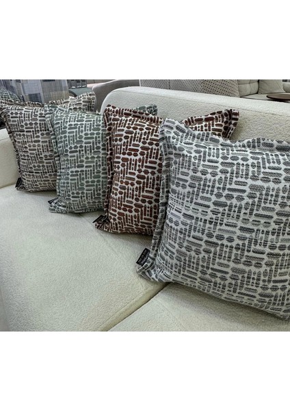 Nivemeshome Elyaf Dolgulu Kırlent 45X45 Lisa 03 Vizon indirimleri