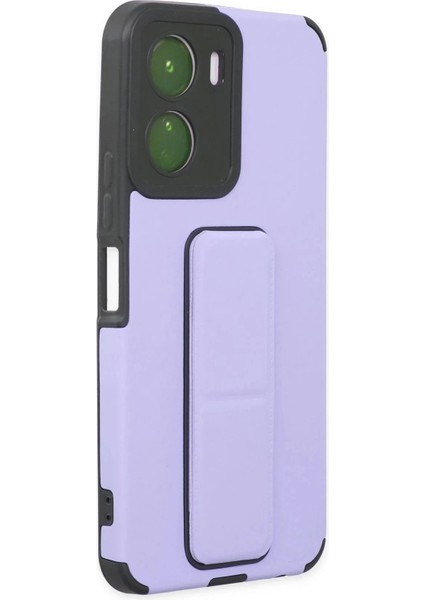Newface Vivo Y16 Kılıf Mega Standlı Silikon - Lila fiyatları
