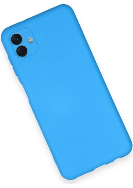 Newface Samsung Galaxy A04 Kılıf Nano Içi Kadife Silikon - Mavi modelleri