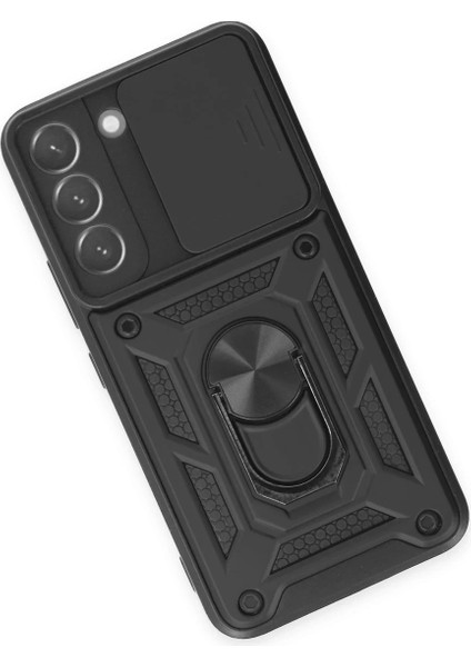 Newface Samsung Galaxy S23 Fe Kılıf Pars Lens Yüzüklü Silikon - Siyah modelleri