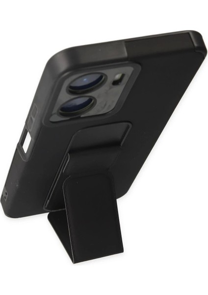 Newface Vivo Y16 Kılıf Mega Standlı Silikon - Siyah fırsatları