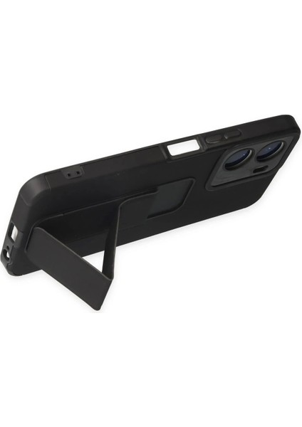 Newface Vivo Y16 Kılıf Mega Standlı Silikon - Siyah indirimleri