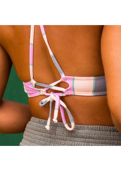 Vista Stripe Strappy Bra Kadın Bikini Üst