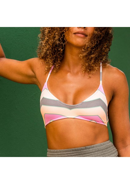 Vista Stripe Strappy Bra Kadın Bikini Üst
