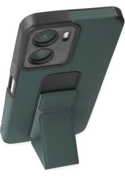 Newface Vivo Y16 Kılıf Mega Standlı Silikon - Yeşil fırsatları