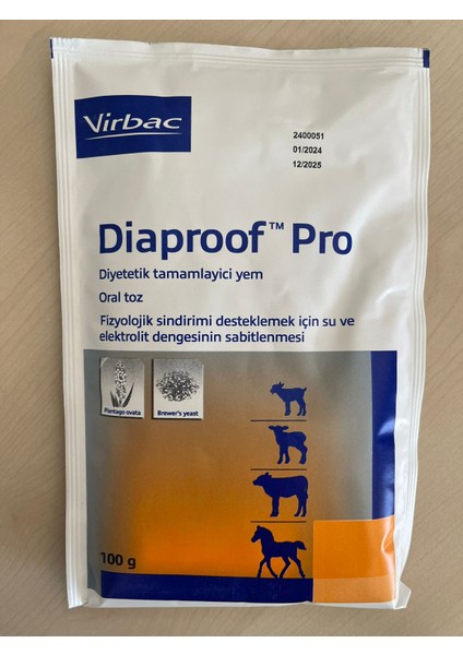 c Diaproof Pro Buzağı Tay Kuzu ve Oğlaklar Için Oral Toz