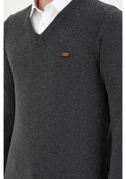 Erkek Antrasit Melanj Kazak /Triko 50297063-VR081