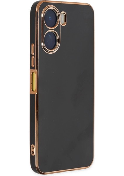 Newface Vivo Y16 Kılıf Volet Silikon - Siyah