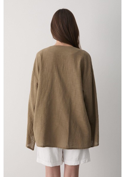 Kadın Çift Bağlama Keten Kimono indirimleri