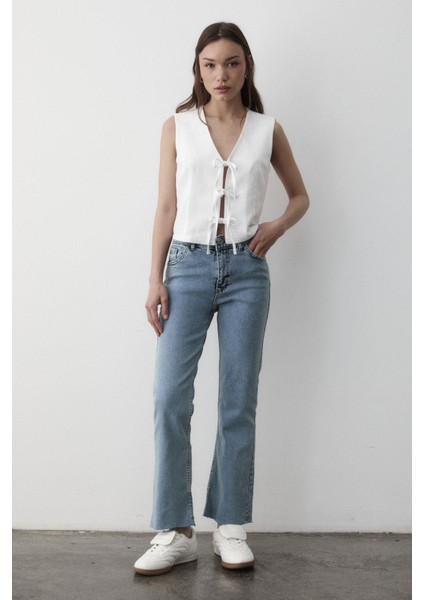 Kadın Yüksek Bel Jean Pantolon fiyatları